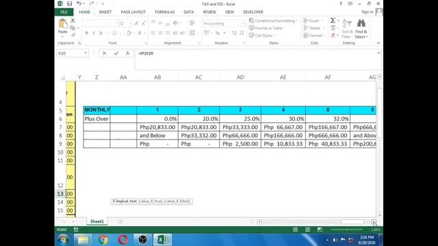 SSS and Witholding Tax computation using Excel смотреть онлайн