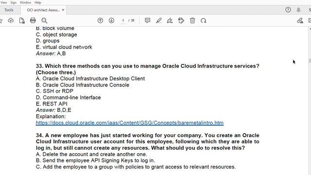 Oracle Cloud Infrastructure Architect Associate DUMP MAY 2023 смотреть онлайн