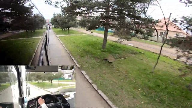 Работа водителя автобуса как она есть. Вид с двух камер. смотреть онлайн