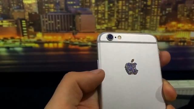 Наклейка на iphone Swarovski Apple Logo | iphone 6s 8 Crystal AB смотреть онлайн