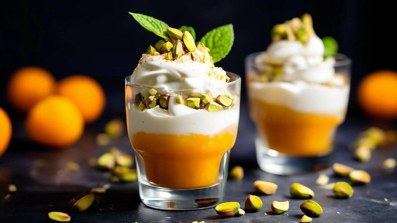 Абрикосовый десерт с орехами и йогуртом смотреть онлайн