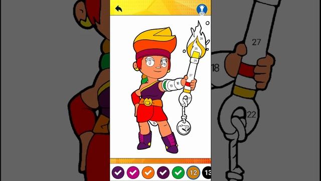Coloring for Brawl Stars by numbers - Раскраска Бравл Старс по номерам смотреть онлайн