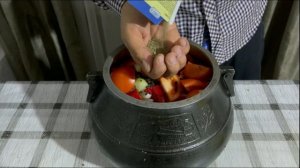 Мясо в афганском казане-баранина с овощами!!!