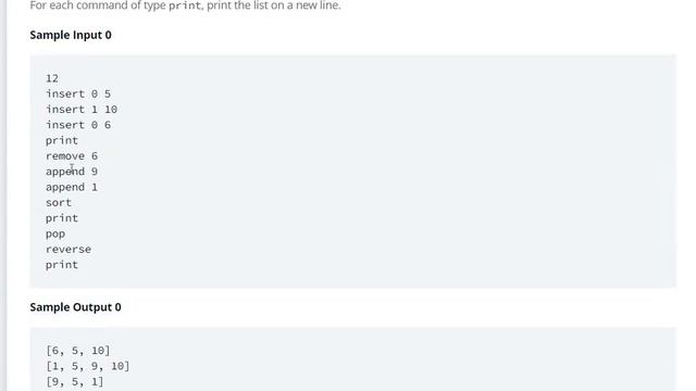 lists in python hackerrank solution | realNameHidden смотреть онлайн