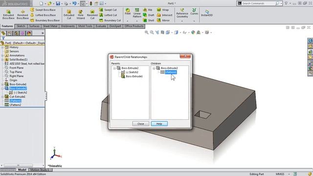 singularityoftheday - SOLIDWORKS 3D CAD - Unsuppress with dependents (parent/child relationships) смотреть онлайн