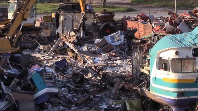 Слом дизель-поезда ДР1А ИЗНУТРИ ВАГОНА 1 / Scrapping Of DR1A DMU FROM INSIDE THE CAR