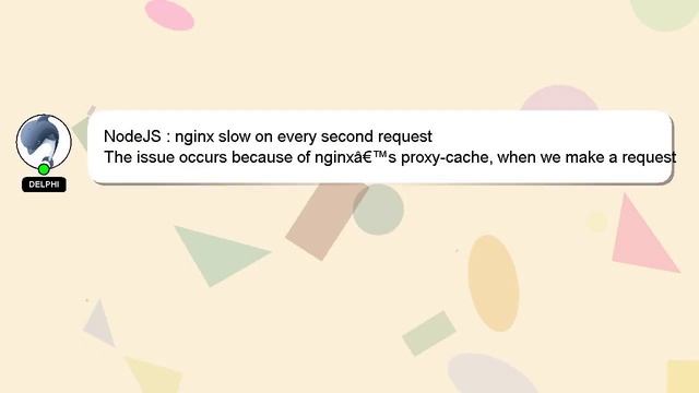 NodeJS : nginx slow on every second request смотреть онлайн