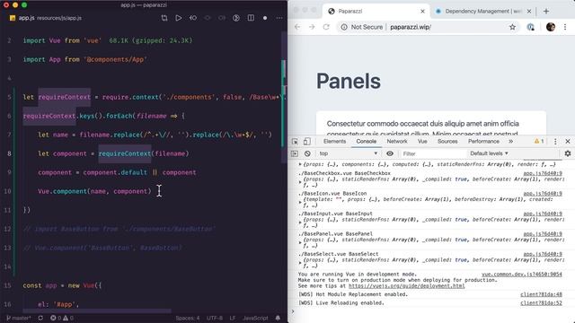 Registering base components globally — Single-Page Laravel M02E10 смотреть онлайн