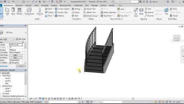 #16|How to create stair by Sketch| In Revit Architecture 2018 смотреть онлайн