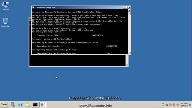 Preparing AD to install Exchange 2010 смотреть онлайн