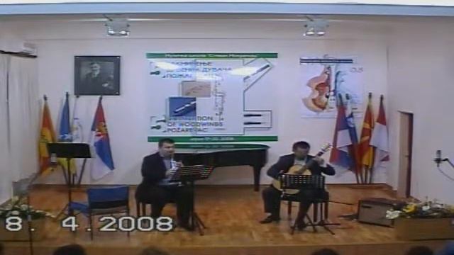 Aleksandar Tasic, clarinet / Zoran Krajisnik , gitara, Gnatali Sonata , 1 movement смотреть онлайн