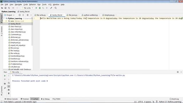 Python Tutorial: 21.0 - write to a file смотреть онлайн