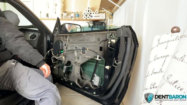 How to Remove Door Window & Trim Panel 2014 Ford Mustang. Part 1 of Door Dent Removal PDR. #PDR смотреть онлайн