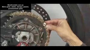 Мото цепь Did установка на мотоцикл с замком под расклепку