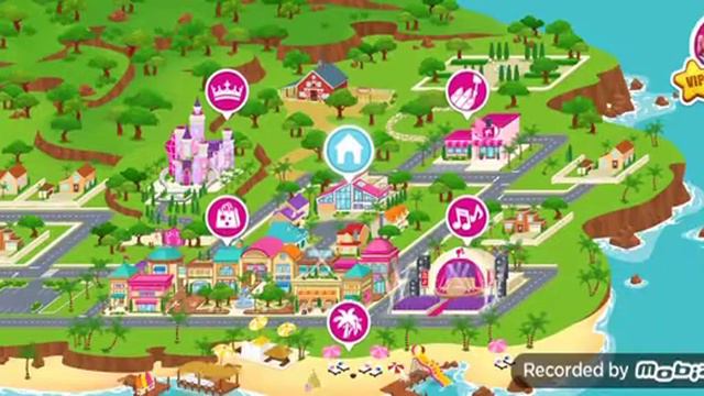 играю в игру/ Барби дом / гуляем по всему городу /лисичка Мария Play