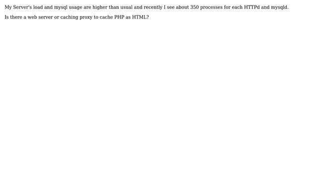 DevOps & SysAdmins: A web server or caching proxy to cache php completely as html? смотреть онлайн
