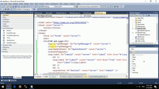 AJAX in Asp.net | ScriptManager and ScriptManagerProxy | Timer in Asp.net, in Hindi смотреть онлайн