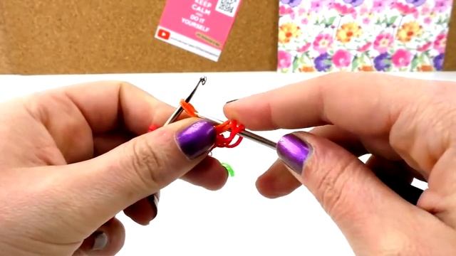 Брелок сердце из резинок без станка на двух крючках Rainbow Loom смотреть онлайн