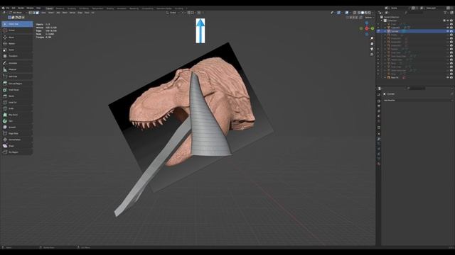 Modeling lower dinosaur teeth in Blender 3.4.1 Tutorial смотреть онлайн