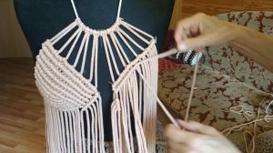 МК.Одежда Макраме. Плетение платья. Бюстье часть 5 #макраме #плетение #платье #МакрамеПлатьеНаЗаказ