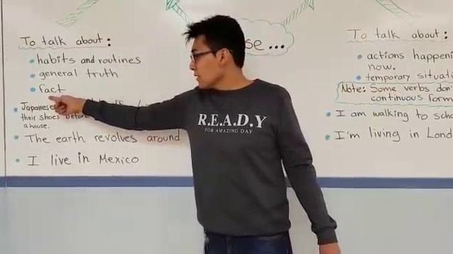 PRESEN SIMPLE VS PRESENT CONTINUOUS смотреть онлайн