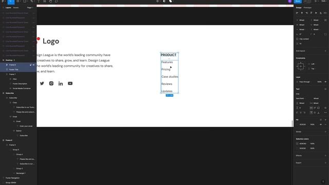 How To Design Responsive Footer Navigation In Figma - Autolayout #figma #config2023