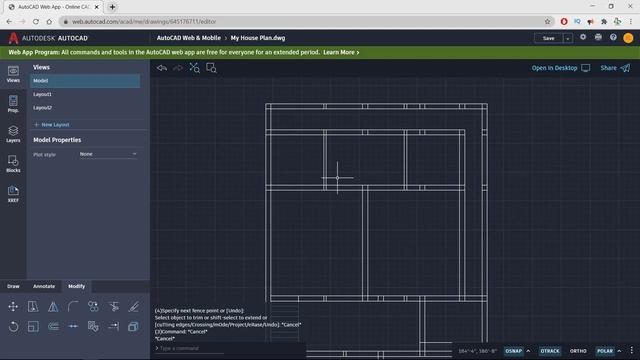 Adjustment of BEDROOM, BATH & KITCHEN in Small Plot - AutoCAD Web App Series [Lecture 4] смотреть онлайн