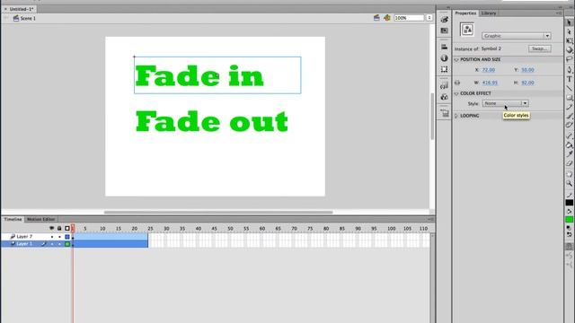 Fading symbols in and out using Adobe Flash CS6 (Mac) смотреть онлайн