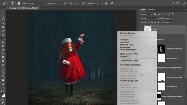 Fantasy Photo Manipulation and Adding Light Effects in Photoshop смотреть онлайн