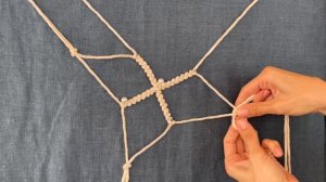 Simple Tutorial Macrame Plant Hanger with fringes