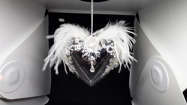Christmas decor, ball hand-made, heart/ новогодний шарик на ёлку, декор в интерьере, ручная работа смотреть онлайн