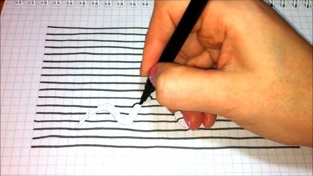 Простые рисунки #430 Змея 3Д / 3D рисунок смотреть онлайн