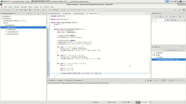 Plotting a quadratic in Java смотреть онлайн