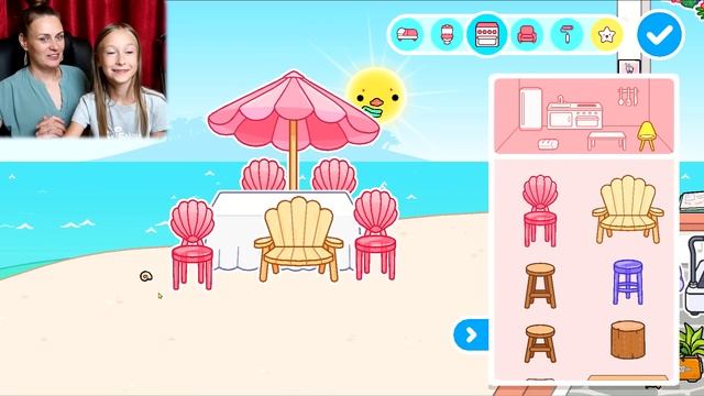 Обустроили пляж в ЛАГЕРЕ Тока Бока в стиле ФЛАМИНГО в РОЗОВОМ ЦВЕТЕ