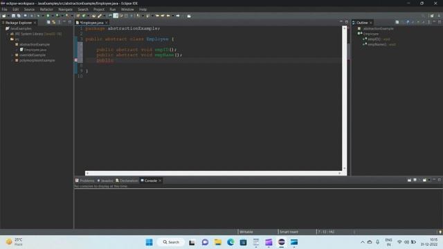 Java tutorial for beginners || Abstraction || Partial Abstraction in Java || Abstract Class смотреть онлайн