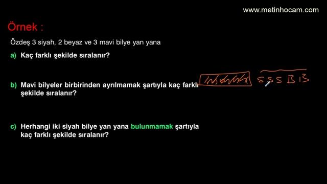 Sayma Ve Permütasyon-6 | Tekrarlı Permütasyon-1 | AYT Matematik