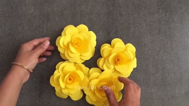 Paper Rose Flower Wall Hanging | Home Decor Ideas