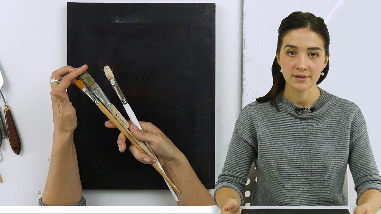 Экспресс-урок: холсты, кисти и мастихины для масляной живописи смотреть онлайн