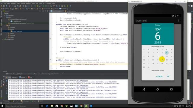 7. Date and Time picker views смотреть онлайн