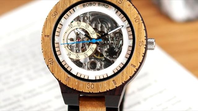 Часы с Aliexpress. Стильные мужские часы в деревянном корпусе. смотреть онлайн