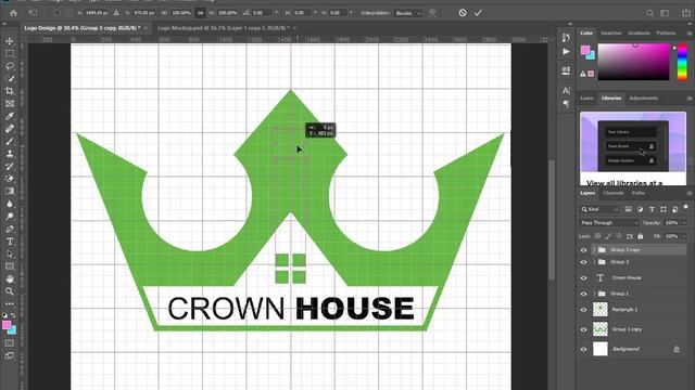 Crown House Real Estate Logo Design - PHOTOSHOP TUTORIAL смотреть онлайн