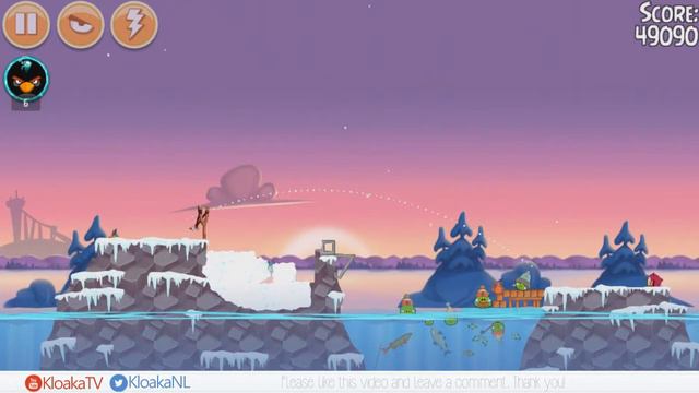 Angry Birds Seasons - Level 1-15 On Finn Ice Walkthrough (3 Stars) смотреть онлайн