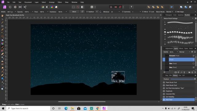 (Free Brushes For Download) Night Sky View Drawing - Affinity Photo Basics смотреть онлайн