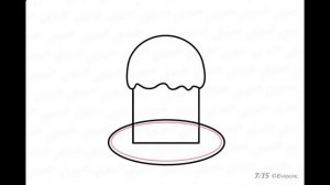 Рисуем кулич поэтапно