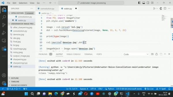 Image Denoising and Sharpening with OpenCV, Python Image Library, and Matplotlib
