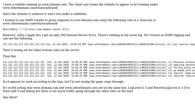 DevOps & SysAdmins: Helicon ISAPI Rewrite Proxy 500 Internal Server Error смотреть онлайн