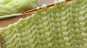 Простое тунисское вязание крючком для модели детского одеяла