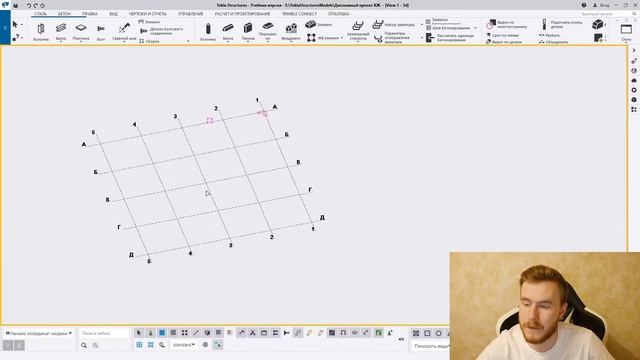 Tekla Structures | Железобетон. Урок 1.4. Навигация в модели смотреть онлайн