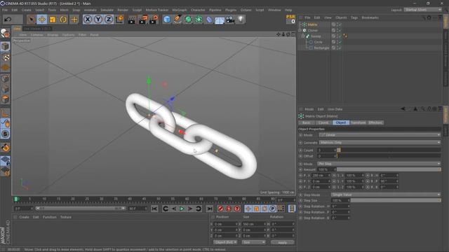 Chain in Cinema4D (Easy) смотреть онлайн