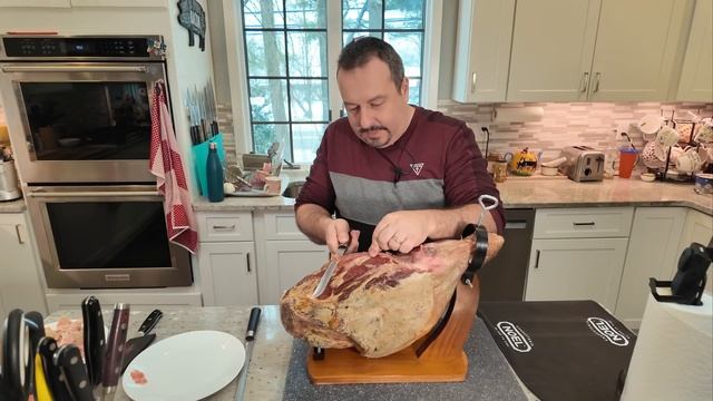 Обзор моих ножей + Режем испанский хамон смотреть онлайн